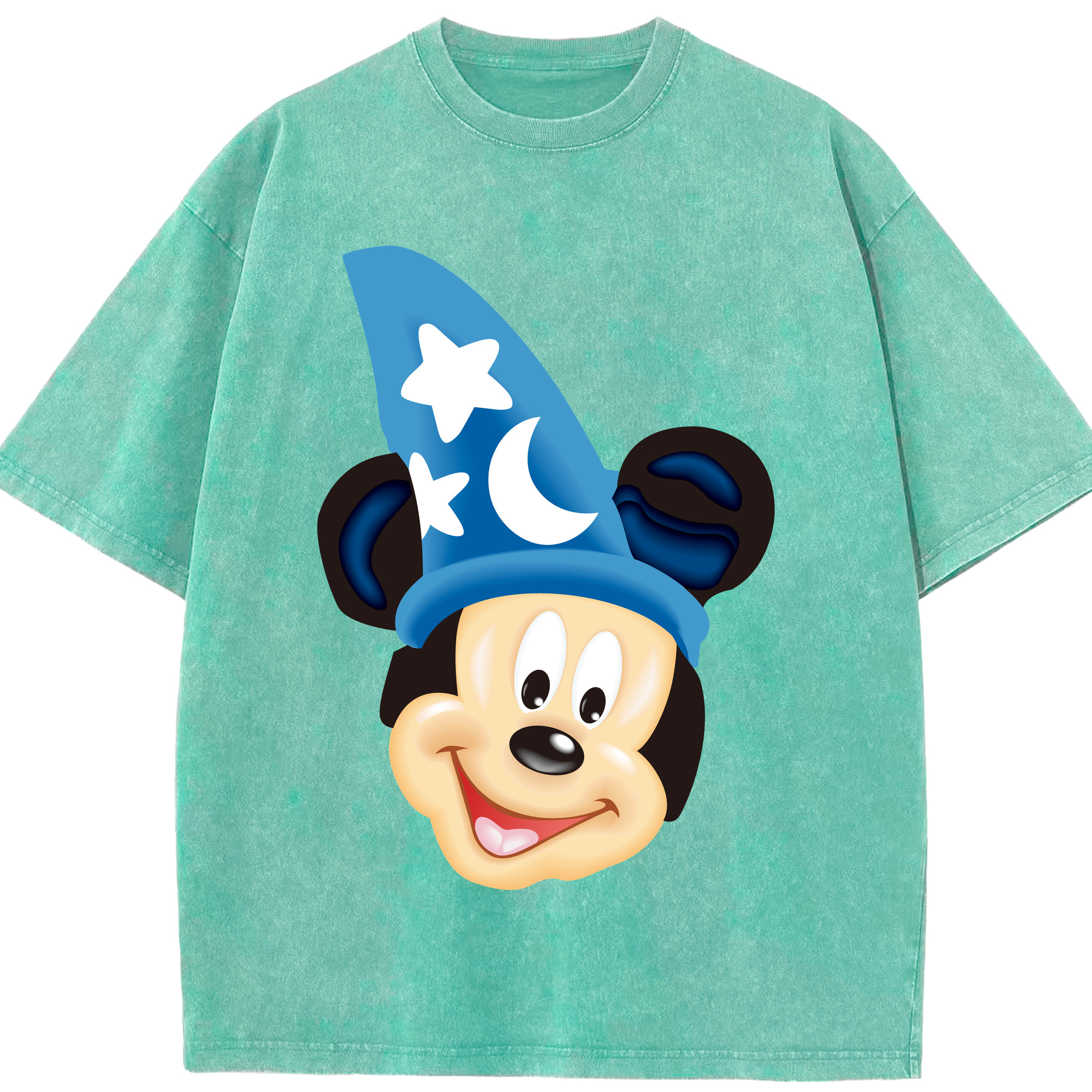 （画像用） ミッキーマウス Mickey Mouse 綿100% ヴィンテージ風 半袖Tシャツ（フロントプリント）